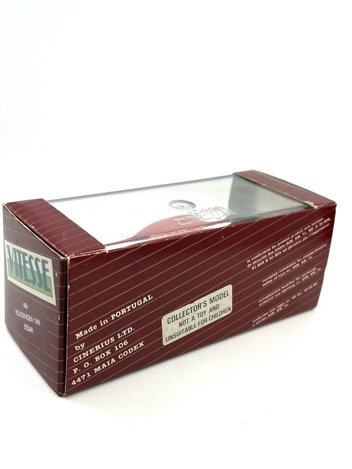 Vitesse Miniature Red Volkswagen 1949 Sedan Collector’s Model - Image 3 of 4