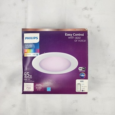 Philips Smart Wi-Fi LED Recessed Downlight 65W Replacement 6 Inch  WiZ