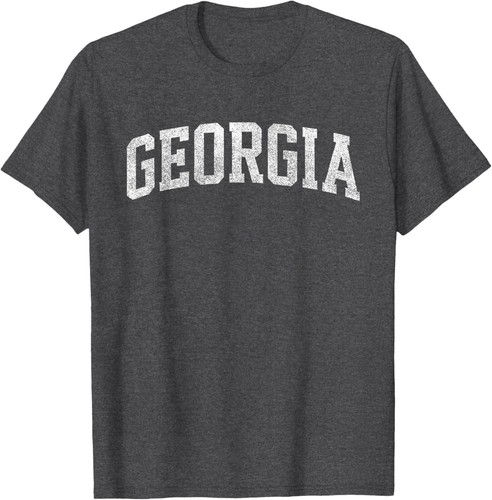 Georgia GA Vintage Athletic Sports Design Red Text T-Shirt Hoodie