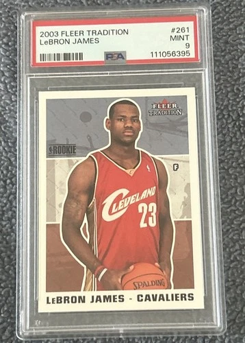 2003 FLEER TRADITION #261 LEBRON JAMES ROOKIE RC PSA 9 Mint!!!