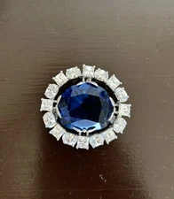 Vintage Smithsonian Replica Hope Diamond Brooch/Pendant