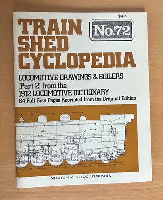 Vintage Eisenbahnschuppen Zyklopädie Nr. 72 aus dem Loklexikon von 1912