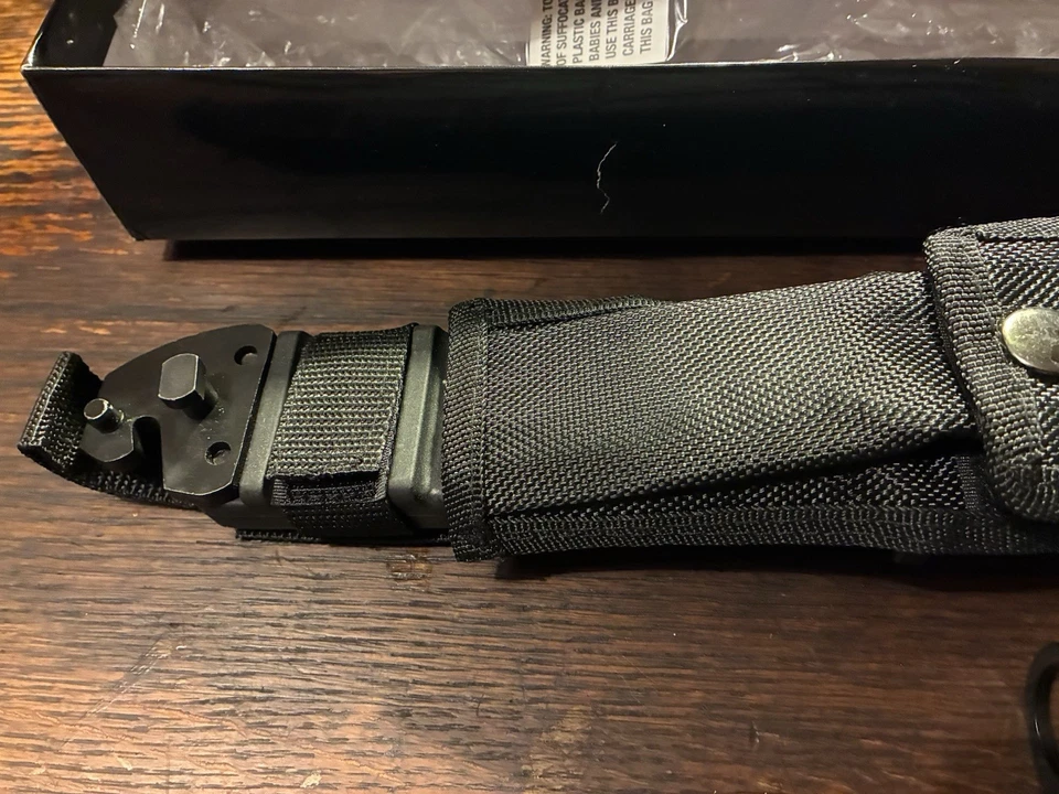 Cuchillo bayoneta táctico RUI 32067, hoja recubierta de titanio, difícil de encontrar, vaina Foto 4 de 4