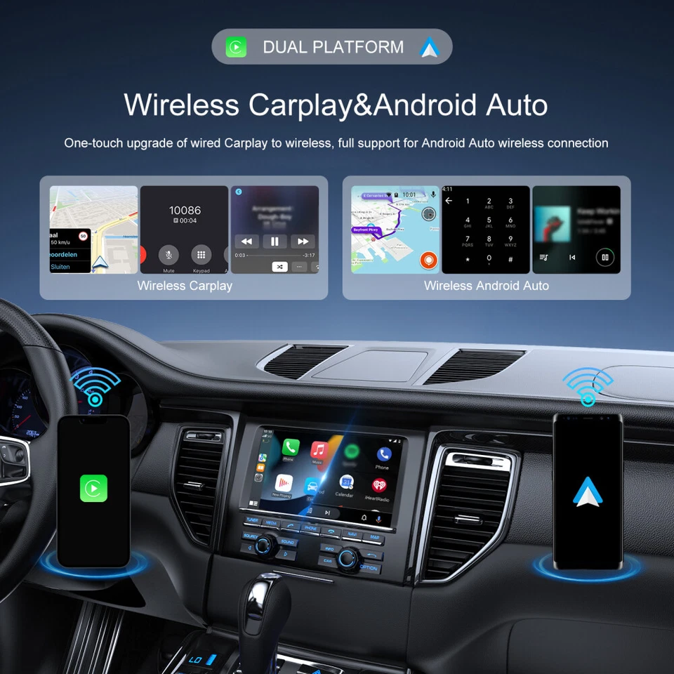 RGB Kabellos Wireless CarPlay & Android Auto Adapter Dongle BT WIFI Plug & Play - Bild 2 von 4