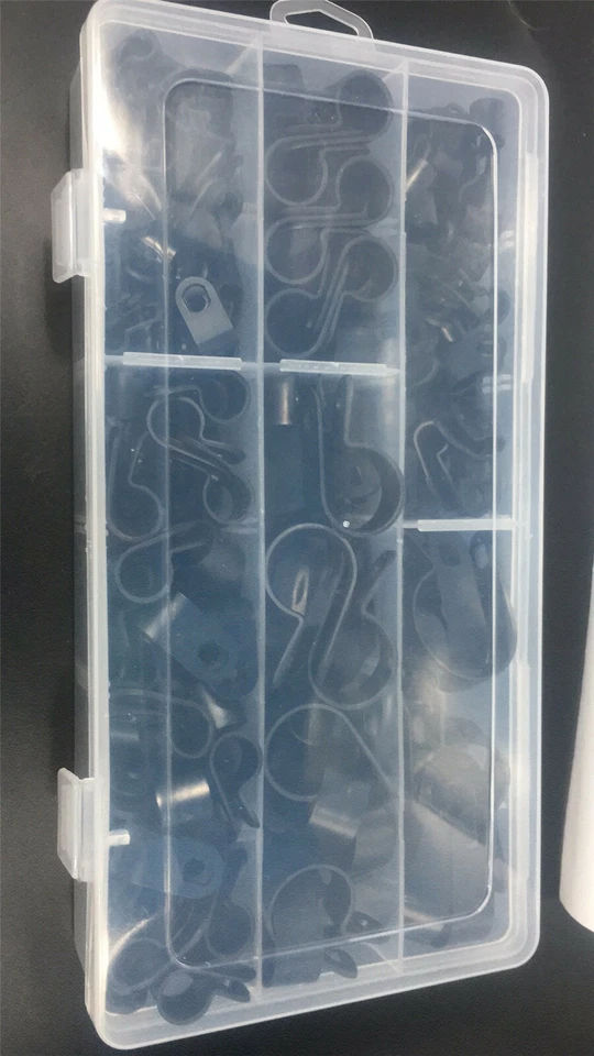 200Pcs P Type Auto Car Audio Fastener Plastic Wire Cable Clamp Hose Mount Clips - Image 2 of 4