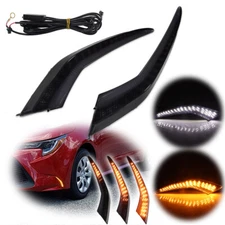 Smoked LED Daytime Running Fog Lights DRL Fits 20-2022 Toyota Corolla L/LE/XLE