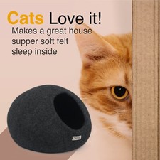 Handmade Wool Cat House Cat Lover Gift Felted Cat Cave Modern Large Cave  