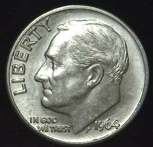 1964-D 10C Roosevelt Dime BU 90% Silver 21oct0414-2