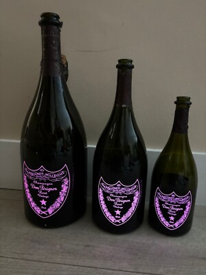 Dom Pérignon シャンパン 750ml 3本 3 Emoty Dom Perignon Rose Champagne Bottle 3 Different Size 3lt