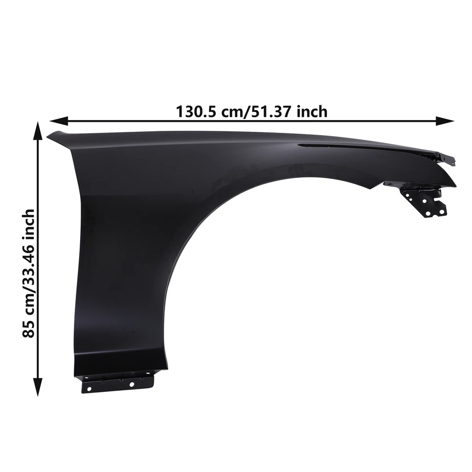 Fender Assembly For 2014-2019 Cadillac CTS Front Passenger Side Primed Black - Image 3 of 4
