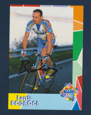 CYCLING cycling card LASZLO BODROGI team MAPEI Quick step Signed