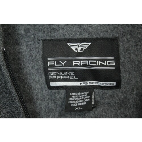 Fly Racing Logo Zip-Up Hoodie (Dark Charcoal, Size XL) Part Number ...