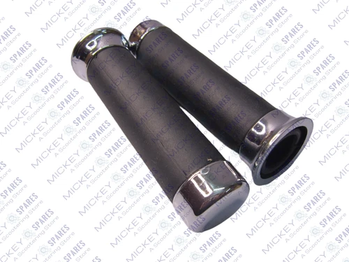 FIT FOR VESPA PX LML STAR STELLA PX Grips /HANDLE GRIP SET w/Chrome Caps