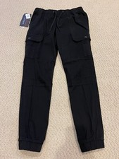 NWT Men  s Vertical Sport Black Stretch Cargo Pocket Jogger Pants ALL SIZES