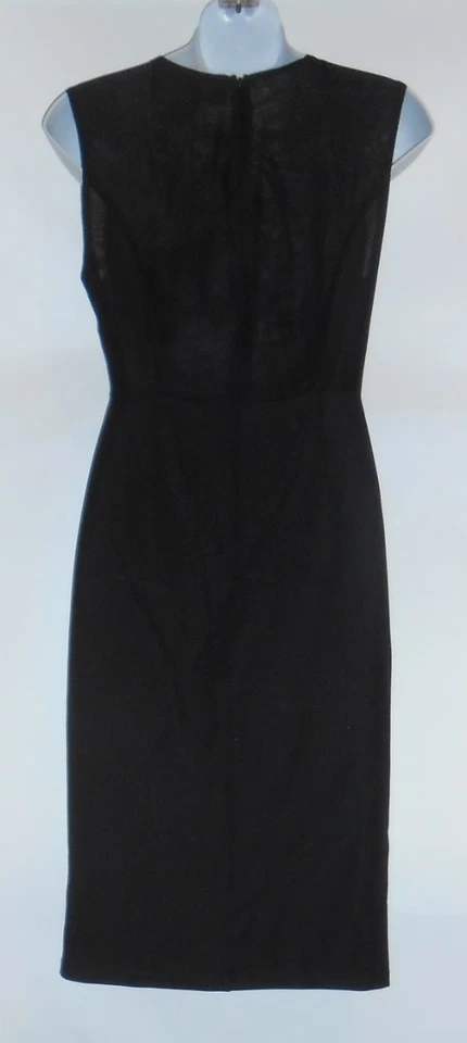 Vestido Vaina Kardashian Colección Semi Envolvente Corpiño Gasa Negro Mediano (M) Nuevo con Etiquetas Foto 2 de 2