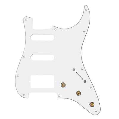 920D Custom 5 Way Pre-Wired HSS Stratocaster Pickguard - White