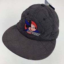 Mickey Unlimited VTG Youth Black Diamond Stitching Quilted Ball Cap Hat Fitted