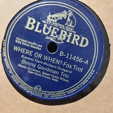 Benny Goodman I Cried For You / Where Or When B-11456-A  VTG Shellac Record 78