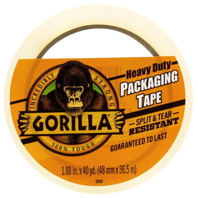 Gorilla Heavy Duty CLEAR Packaging Tape Split & Tear Resistant 48mm x 36.5m