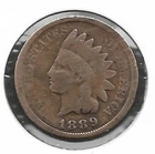 1889 Rare 100 Year Old Indian Head Penny Liberty US Coin Collection Cent LOT o37