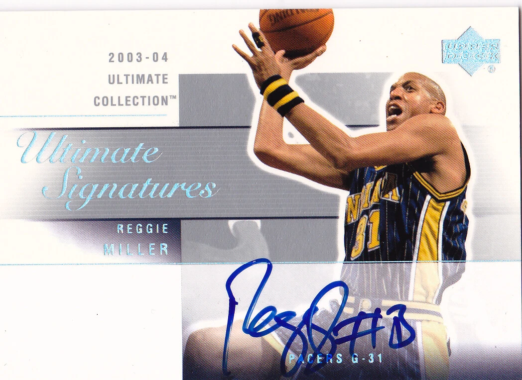 2003-04 Ultimate Collection REGGIE MILLER Auto Signatures Card 