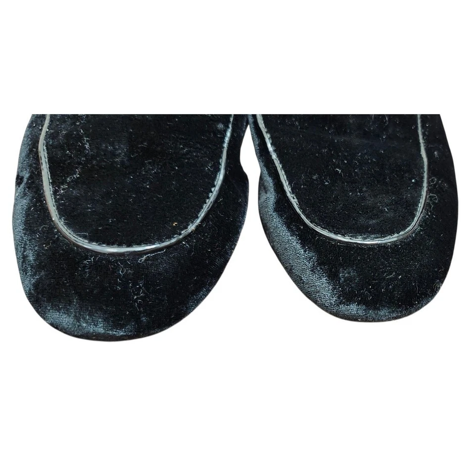 Mocasines sin cordones Marc Fisher para mujer talla 8,5 Wishing Mules de terciopelo negro con tachuelas Foto 4 de 4
