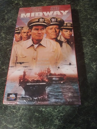 Midway (VHS, 1995) Sealed Movie MCA Universal Studios Vintage WWII Movie Heston