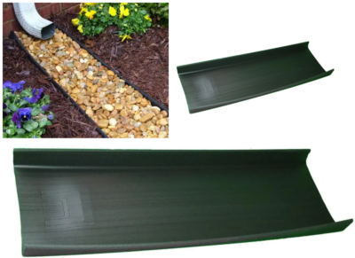 #ad Downspout Rain Diverter Channel Guard Splash Block Amerimax 38 in. Black Vinyl $8.81