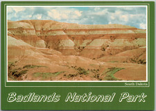 Badlands National Park South Dakota Wall Eroded Rock Layers USA Vintage Postcard