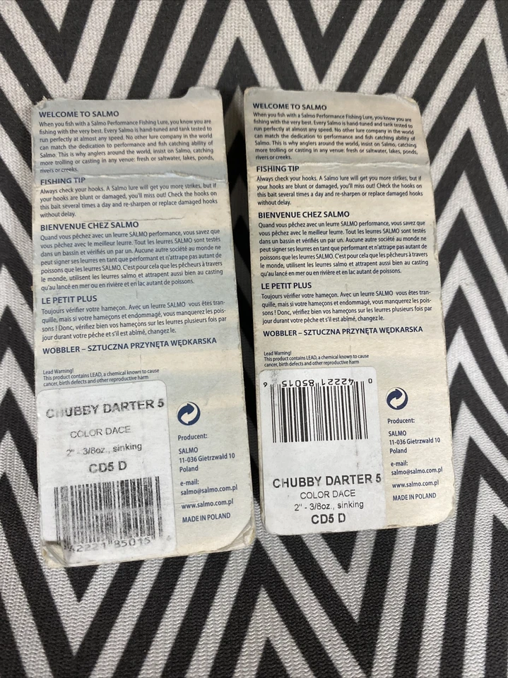 (2) Salmo Chubby Darter 5 Dace Hunding Ice Fishing 2” 3/8 OZ ¡ENVÍO RÁPIDO! Foto 2 de 2