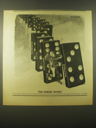 1966 Cartoon by Norman Mansbridge - The Domino Effect | eBay