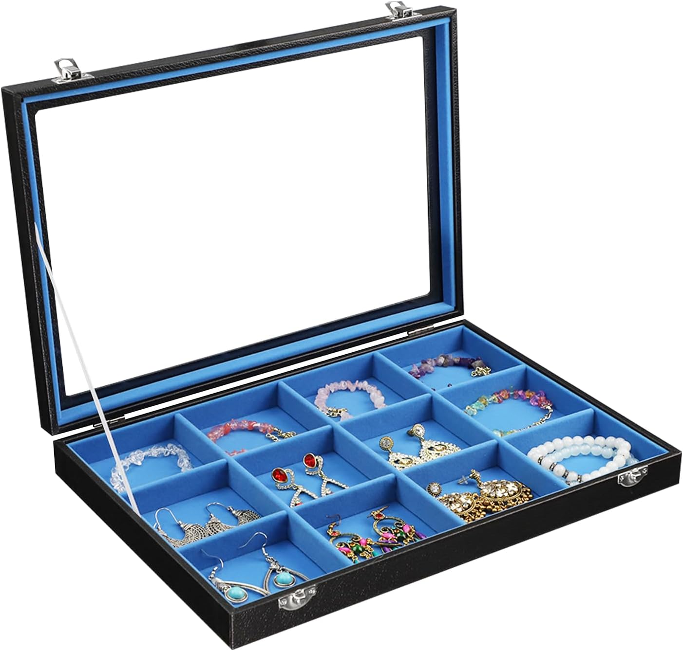 12-Grid Jewelry Organizer Bracelet Holder for Compact Storage and Travel-image