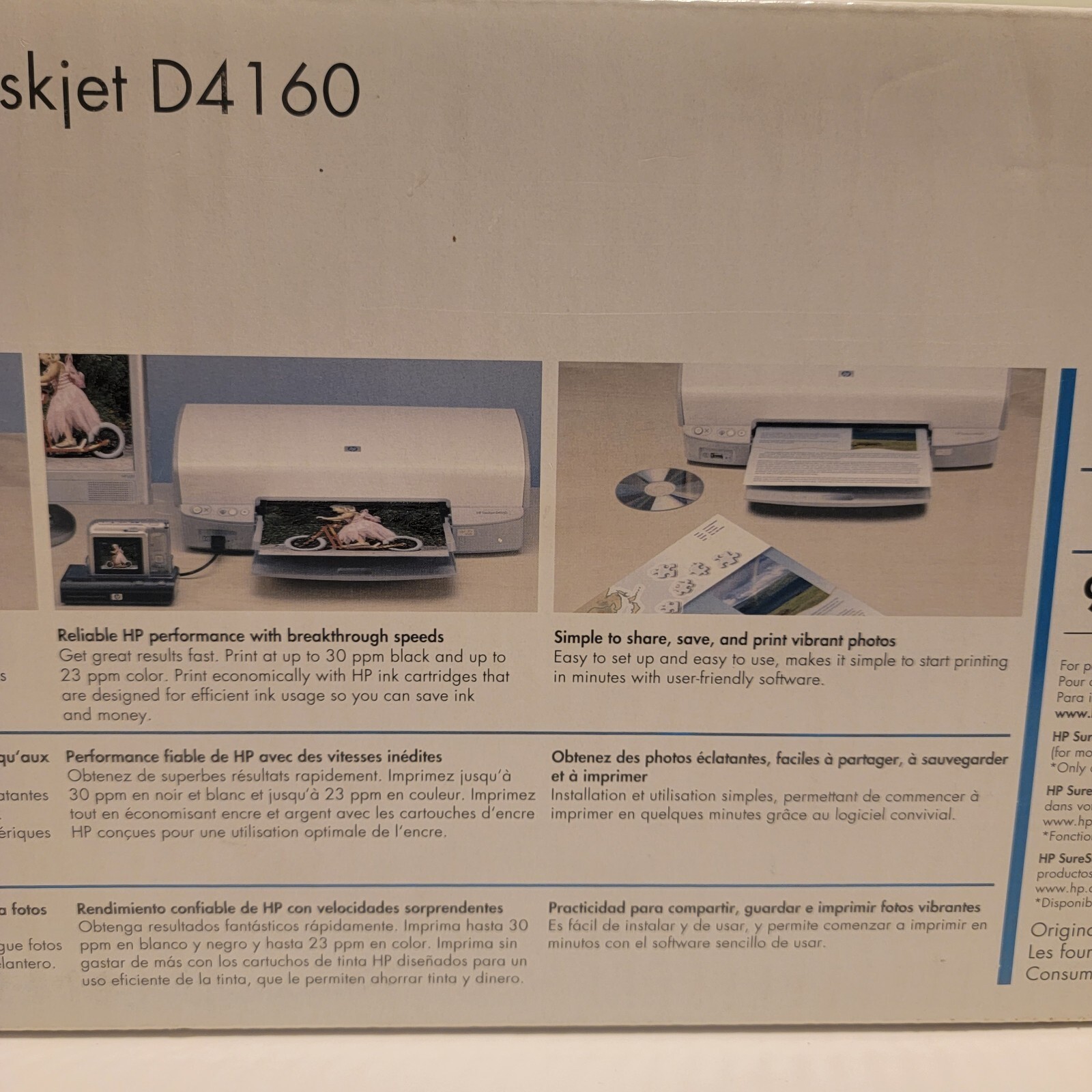 HP Deskjet D4160 Digital Photo Inkjet Printer Brand New In Box 882780441590 eBay