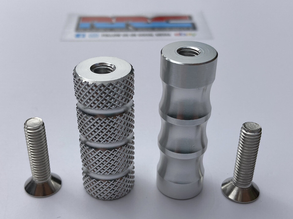 Motorcycle Toe Pegs for Racing Rearsets.Knurled Alloysuits SES,Promach