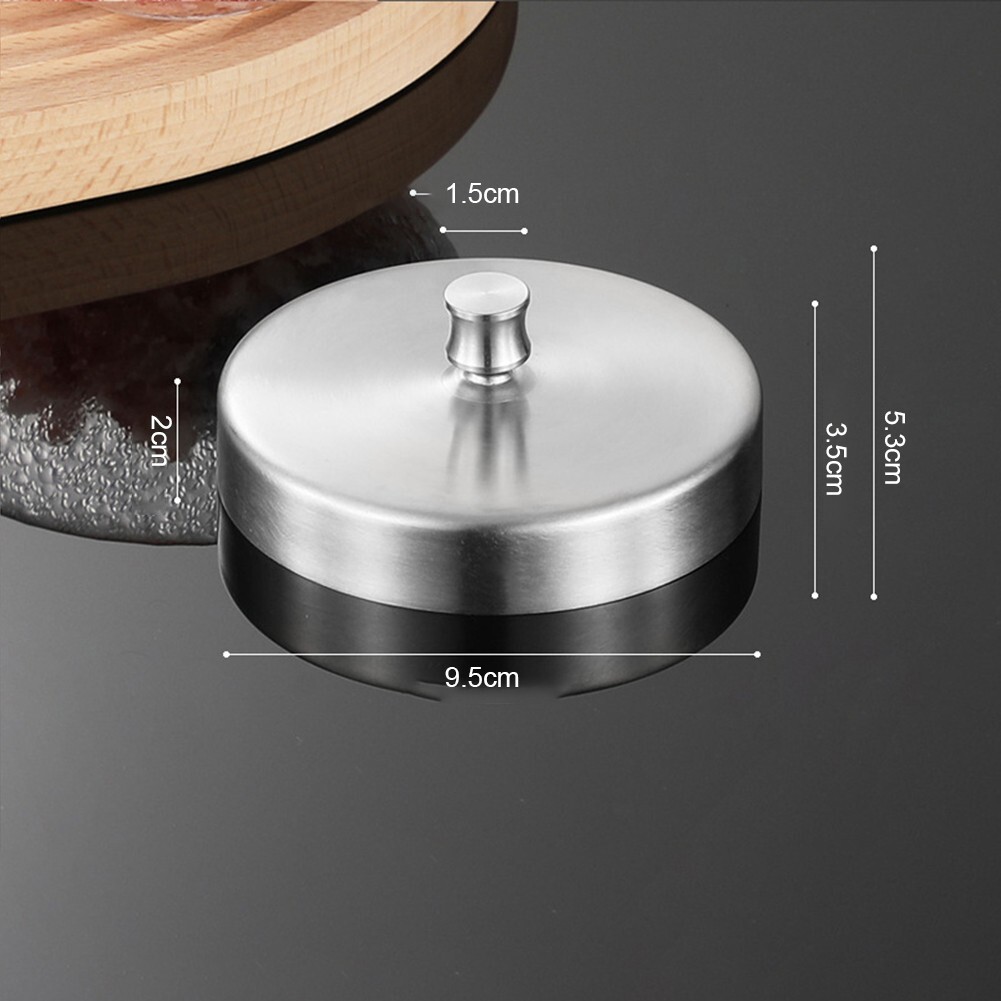 Prensa de hamburguesas de acero inoxidable de grado profesional para crear hamburguesas gourmet