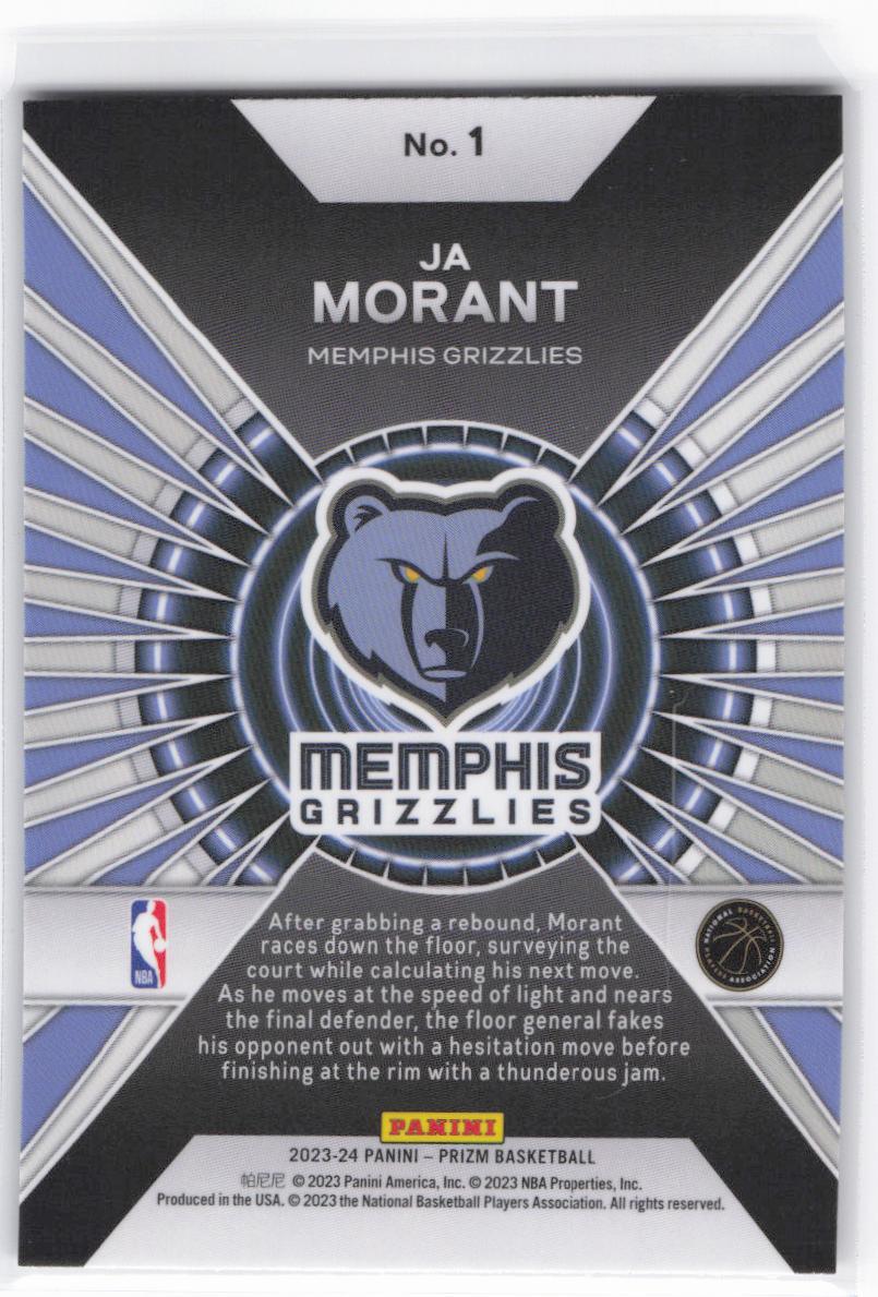 2023-24 Panini Prizm Ja Morant #1 Dominance | eBay