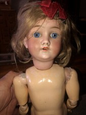 Rare Antique German K H Bisque Head Jointed 21 " Doll Original Period Clothes