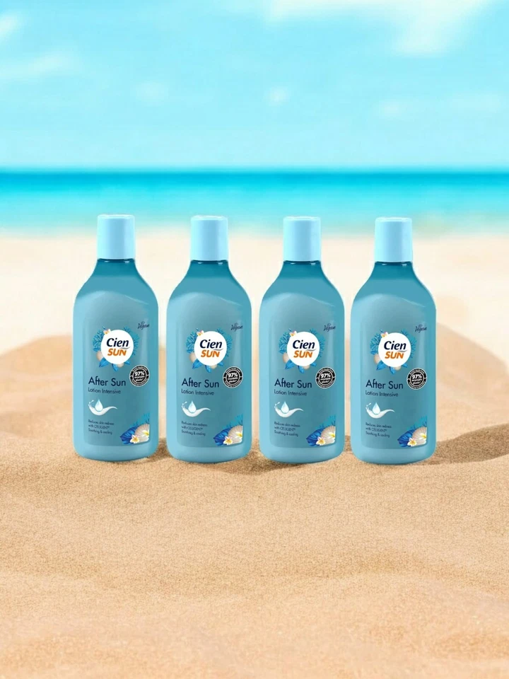 4 x 250ml Cien After Sun Sonnenlotion Aftersun Lotion kühlend nach dem Sonnenbad