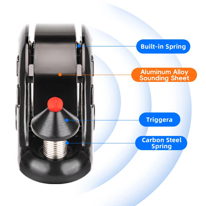 ROCKBROS Aluminum Alloy Bicycle Bells Max 100 dB,Bike Horn,22.2-31.8mm Handlebar - Image 4 of 4