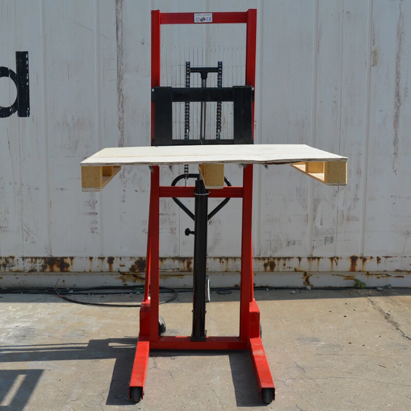 Manual Pallet Stacker Hand forklift 2200lbs Hydraulic Manual Lifter Straddle - Image 4 of 4