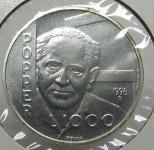 San Marino 1000 Lire 1996R Silver KM#358 UNC