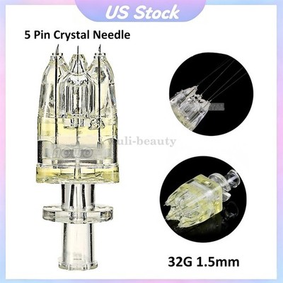 5PCS 5 Pin Crystal Multi-Tips Replace Needle For Beauty Facial Skin Care Tool