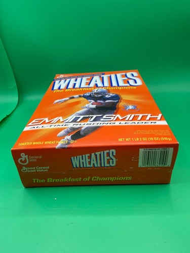 Dallas Cowboys Emmitt Smith All Time Rushing Leader Wheaties Cereal Box Sealed - Picture 5 of 10