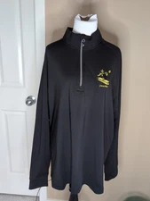 Cutter Buck Mens Large Black Pittsburgh Steelers Circa 1961 Pullover Quarter Zip