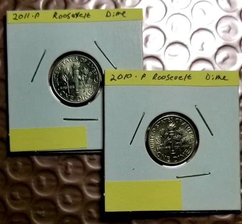 2010P & 2011P Roosevelt Dimes 'UNCIRCULATED'                              5560nv