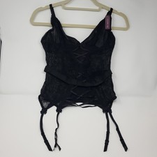 Adore Me Andra Unlined Lace Bustier in Black Size 36B