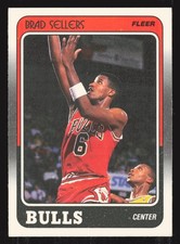 Brad Sellers Rookie 1988-89 Fleer #21 RC Chicago Bulls NBA Basketball Card. rookie card picture