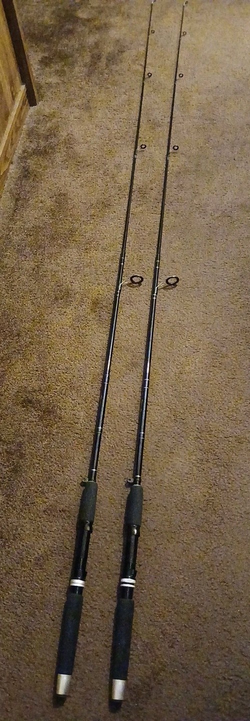 2 Abu Garcia 6' 6" Medium Action Fishing Rods # BGS 8466 6-1