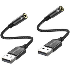 USB Sound Card Adapter with 3.5mm Jack