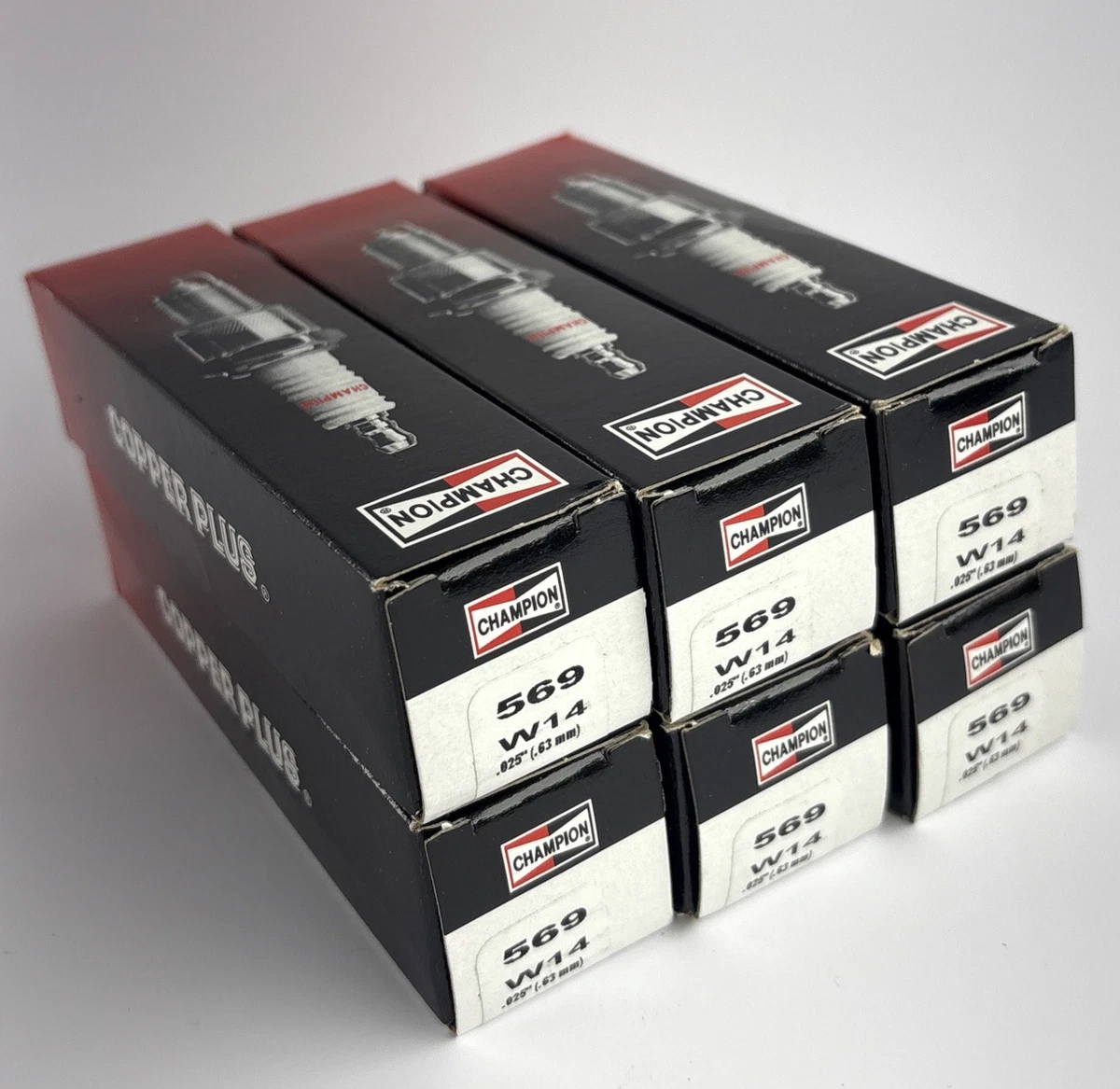 Set Of 6 Champion 569 Cooper Plus Spark Plug W14 photo 3